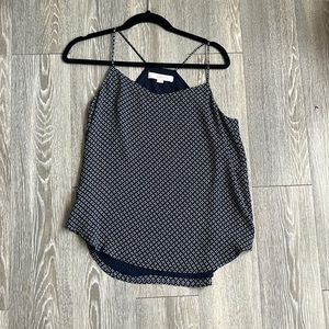 Loft Navy Printed Racerback Tank